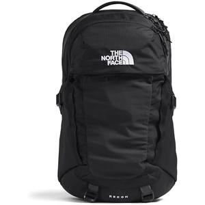 THE NORTH FACE Recon Everyday Laptop Backpack | Daypack with Water Repellent Finish, 16" Laptop Sleeve, 2 Water Bottle Pockets, TNF Black/TNF Black-NPF, One Size