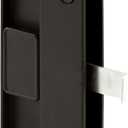 Prime-Line A 177 Sliding Screen Door Latch and Pull, 3 in. Hole Center, Black Plastic with Steel Latch, Mortise Install (Single Pack)