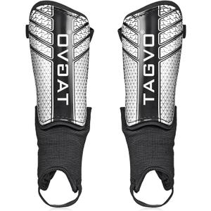 TAGVO Soccer Shin Guards for Kids Youth Adults, Protective Soccer Equipment for Boys Girls Men, Soccer Shin Pads for Kids (X-Small)