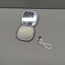 Compact Travel Makeup Mirror, Rechargeable 1X/10X Magnifying Compact Mirror with Dimmable Light, 2-Sided Handheld Portable Folding Mirror, Mini Makeup Mirror for Purse, Pocket, Gifts (Black)