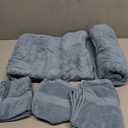 Ecolook 6 Piece Bath Towel Set,100% Cotton,Includes 2 Bath Towels 55x28 Inch,2 Hand Towels,2 Washcloths,Soft,Highly Absorbent & Quick Dry for Bathroom, Spa, Gym,Shower and Daily Use,Blue
