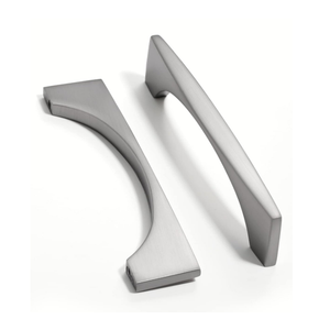 Brushed Nickel Cabinet Pulls Square 3.78"(96mm) Hole Center Drawer Handles Kitchen Cupboard Bathroom Dresser Furniture Hardware Pulls Zinc Alloy 6 Pack