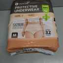 SUNKISS Women Incontinence Underwear, Daytime Disposable Postpartum Adult Panties, Protective Pull Ups with Maximum Absorbency, Medium, Beige, 32 Count