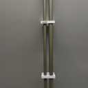 KAMANINA 1 Inch Double Curtain Rods 36 to 72 Inches (3-6 Feet) Telescoping Dark Silver Curtain Rod for Windows 24 to 68 Inches, Heavy Duty Drapery Rods with Square Finials