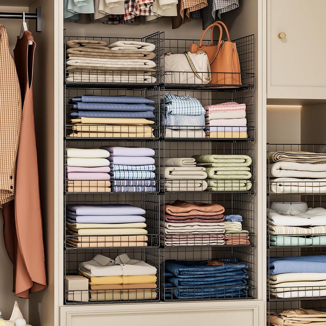 5-Tier Clothes Storage Bins for Closet Organizer System