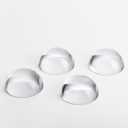 QFkris 4Pcs 1.9inch Crystal Dome Magnifying Paperweight, Clear Distortion-Free Optics Convex Lens Set for Physics Classroom Home Decor Graduation Gifts