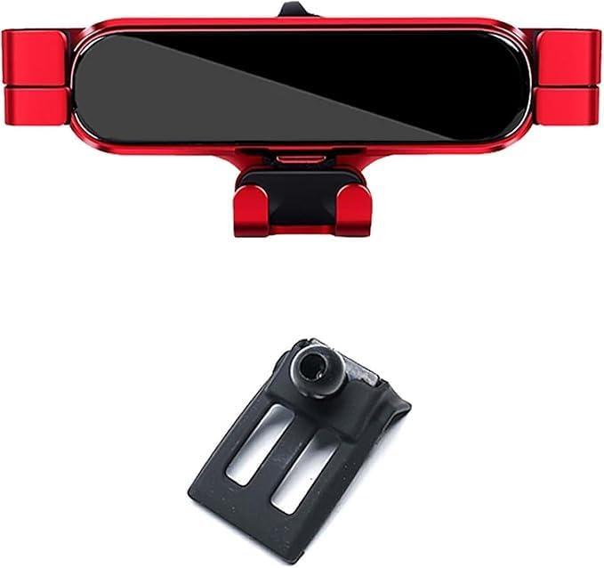 Car Phone Holder for Toyota Prado 2018-2022,ABS Car Phone Mount Cradle Air Vent Car Phone Mount Ultra Stable Hook Clip 360 Rotation for 4.0''-7.0'' Smartphones Car Accessories,Red (normal)