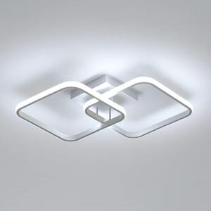 DELIPOP 23 Inch Square Modern LED Ceiling Light, 42W 6500K Flush Mount Lighting, Acrylic Ceiling Lamp for Hallway, Living Room, Dining Room, Kitchen, Bedroom (23 Inch-6500K)