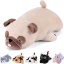 meowtastic Pug Weighted Stuffed Animals - 21 Inch 3.5 Pounds Weighted Plush Bulldog Stuffed Animals - Big Pug Toys Pillow - Cute Plush Toys Gifts for Kids & Adults (21" 3.5 lbs) (Medium)