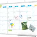 Lockways Dry Erase Calendar Whiteboard, Monthly Dry Erase Calendar Whiteboard 36x24 Inches- Aluminum Framed Wall- Mounted Planner