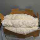 Heated Throw Blanket, Faux Fur Cozy Heating Blanket with Overheat Protection, 1/2/4/6/8 Hours Auto-Off 10 Heat Level, Machine Washable (50x60 Inches, Cream White)