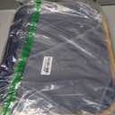 LONBET Laundry Basket with Lid, Made from Breathable Fabric | Aesthetic Clothes Hampers for Laundry with Side Handles & Sturdy Bamboo Frame (26 Gallons - Single, Blue)