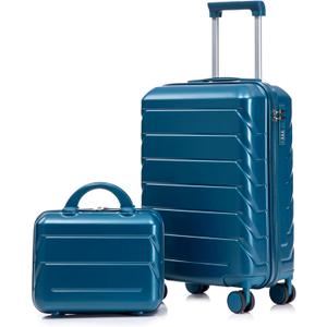 20+14 Inch Hardshell Luggages, Lightweight Durable ABS Suitcase