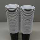 100 Pcs Cheers to 30th 40th 50th 60th Years Birthday Cups, Birthday Decoration Men 16 oz Disposable Plastic Cups Black Gold Hot Cold Drinks Cup for Women Anniversary Supplies(60 Years)