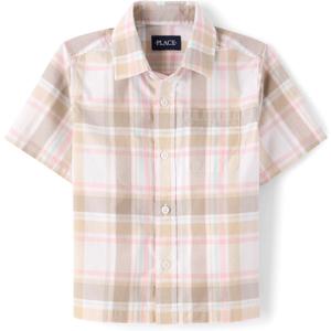 The Children's Place boys Short Sleeve Button Up Shirt (XXL)