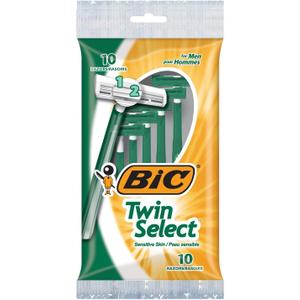 Bic Shaver Mens Twin Select Sensitive 10 Count (Pack of 6)