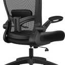 FelixKing Office Chair, Ergonomic Desk Chair Breathable Mesh Chair with Adjustable High Back Lumbar Support Flip-up Armrests, Executive Rolling Swivel Comfy Task Computer Chair for Home Office (918-W, Black)