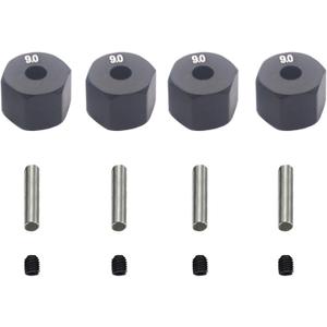 Share Goo Aluminum Alloy 12mm Wheel Drive Hex Hub Adapter with Pins Compatible with Axial SCX10 90046 Tamiya CC01 1/10 RC Crawler Car (10mm Thickness)