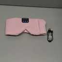 Sleep Mask Bluetooth Headphones Soft Wireless Headband Eye Mask Blackout with Microphone (Pink)