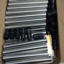 Baquler 10 Pcs Solar Powered Driveway Markers Reflective Driveway Lights Landscape Reflectors with Drill Bit Gloves for Snow Road Outdoor Yard Parking Sidewalk(Orange)