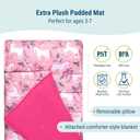 Wildkin Kids Nap Mat with Pillow for Girls – Soft & Cozy Toddler Sleep Mat for Daycare, Preschool, Kindergarten & Travel, Ages 3–7, Machine Washable – Magical Unicorns