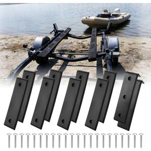 8 Pack Boat Trailer Bunk Slide Pads and 2 Pack Boat Trailer Glide Bunk Enders, 3" x 10" Boat Trailer Bunk Slicks, for Boat Trailer
