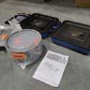 Hisencn Camping Stove,2 Burner Propane Stove,20000 BTU/h Camping Cooking set Includes Frying Pan,Kettle and Pot,Adjustable Burners & Piezo Ignition,Portable stove for camping Outdoor,Blue (Navy)