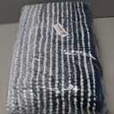 BSICPRO Bathroom Rugs and Mats Sets, 2 Piece Thick Absorbent Chenille Bath Mat Rug Set Non Slip, Soft Shaggy Bath Room Floor Mats for Bathroom, Machine Washable (Navy, 20" x 47" Plus 20" x 32")