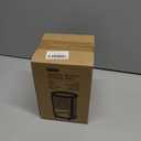 Makeup Brush Holder, 2 Tier Clear Cosmetic Tools Organizer, Round Makeup Organizer for Vanity Countertop (Black)