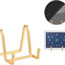 DIDUDIDU Plate Holder Easel Display Stand - Metal Plate Stands for Display - Tabletop Picture Stand - Gold Iron Easels for Display Pictures | Photo Frames | Book | Decorative Plates | Plaque (3 inch-2)