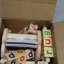 Montessori Learning and Educational Toys Gifts for Kids 3 4 5 Years, Wooden Reading Blocks Toys, Learning Activities for Preschool Kindergarten, Turning Rotating Matching Flash Card Games