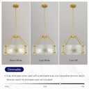 Modern Textured Glass Chandeliers for Dining Room: 20'' Drum Brushed Gold Entryway Light Fixture Hanging - 5 Light Kitchen Chandelier Over Table - Semi Flush Mount Chandelier for Bedroom Hallway Foyer