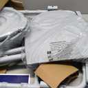 Drive Medical 11148-1 Folding Steel Bedside Commode Chair, Portable Toilet, Supports Individuals Weighing Up To 350 Lbs, with 7.5 Qt. Bucket and 13.5 Inch Seat, Grey