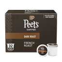 Peet's Coffee, Dark Roast Single Serve Coffee Pods - French Roast 32 Count (1 Box of 32 Pods), No BB Date