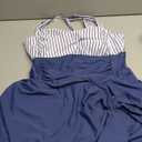 Blooming Jelly Womens One Piece Swim Dress Tummy Control Swimsuits Modest Bathing Suit Full Coverage Swim Skirt (X-Large, Blue-grey)