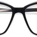 AMOMOMA Trendy TR90 Oversized Blue Light Reading Glasses Women,Stylish Square Cat Eye Glasses AM6031