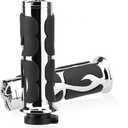 LKV 1 Inch Motorcycle Grips for Cable Throttle Handlebars – Fits Select Harley Sportster 883/1200 (Cable Throttle Only), Dyna & Touring Models | Not for Electronic Throttle