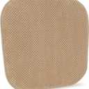 Khaki Kitchen Chairs Cushions Non Slip Foam Office Seat Cushions Washable Soft Thick Pads Large Wooden Metal Tapered Dining Chair Cushions,17" x 15"