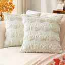 2 x Artscope Fall Pillow Covers 18 x 18 Set of 2 Decorative Autumn Harvest Holiday Pumpkin Throw Pillow Cases Soft Plush Faux Fur Couch Cushion Case for Farmhouse Halloween Sofa Bed Room Home Decor-Beige