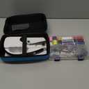 Heavy Duty Handheld Sewing Machine with 110 PCS Sewing Kit & Blue Leather Case, Mini Portable Hand Held Sewing Machine for Adults and Beginners, for Mending Clothes, DIY Projects, at Home or on the Go (Black)