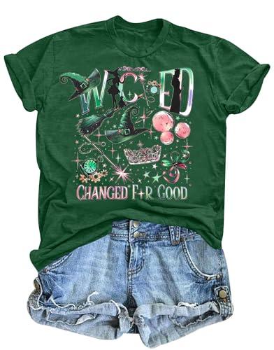 Musical Shirt Women Witch and Princess Changed for Good Shirts Musical Movie Fan Gifts Tee Casual Short Sleeve Tops Large