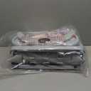 MoreFeel Collapsible Baby Bathtub for Newborn with Thermometer & 1 Hooded Towel & 1 Soft Floating Cushion,Portable Travel Bathtub with Drain Hole, Durable Foldable Baby Tubs for Infants to Toddler (Grey)