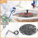 Bird Bath Heater for Outdoors with Water Pump in Winter, Deicer for Birdbaths with Thermostatically Controlled and 3.3ft Long Cord, Pond De-icer 70W for Patio Yard Various Bird Baths