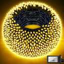 300LED Christmas Lights Outdoor Indoor Use, 12 Lighting Modes 75ft Christmas Tree Lights with Timer, Dimmable Warm White LED StringLights Waterproof for Yard Tree Wedding Party Holiday Warm White