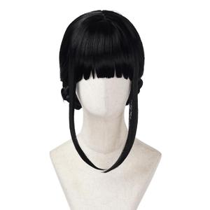 Long Straight Grape Red Wig Halloween Cosplay Costume Wig Women Anime Halloween Wig (Black)