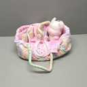 BABESIDE 8 Pcs Reborn Baby Doll Clothes with Bassinet for 17-22 Inch Babydolls, Reborn Baby Doll Accessories fit Newborn Dolls Girls, Colorful Baby Dolls Clothes