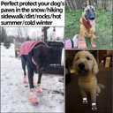 Dog Shoes for Small Dogs, Dog Boots & Paw Protectors for Hardwood Floors, Outdoor Dog Booties for Hot Pavement Winter Snow Hiking, Waterproof Dog Shoes with Reflective Strips Size 1, Pink