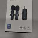 PQRQP 3 in 1 Professional Wireless Lavalier Microphone for iPhone, Android, Camera, Wireless Microphones, Mini Microphone, Crystal Clear Sound Quality for Recording, Live Streaming, Microphone Clips (Elegant Black)