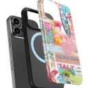 LUMARKE for iPhone 15 Pro Max Case Cute,Aesthetic Italian Coquette Pink Floral Beachy Costal Shell,Compatible with Magsafe,Trendy Cool Retro Western Girly Protective Slim Phone Cover for Women Girls