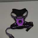 rabbitgoo Dog Harness No Pull with 2 Leash Clips, Adjustable Soft Padded, Reflective Oxford No Choke Pet Vest with Easy Control Handle for Puppy, Purple,XS